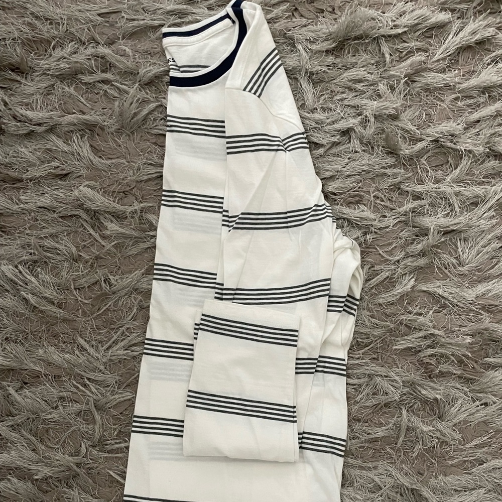 Express white blue striped supersoft long sleeve